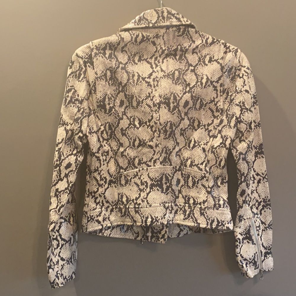 NWT L’AGENCE Python Leather Moto Jacket - Picture 8 of 10